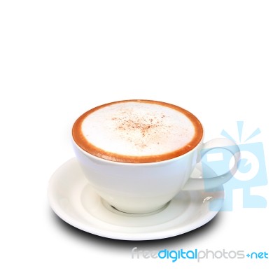 Coffee In White Cup Stock Photo