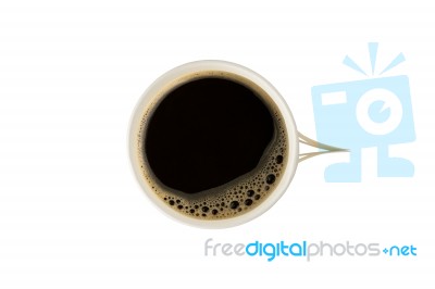 Coffee, Paper Cup Of Coffee On Isolate Background Stock Photo