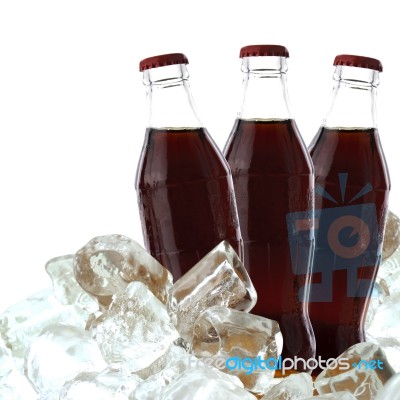 Cola Drink With Ice Stock Photo