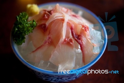 Cold Carp Sashimi Stock Photo