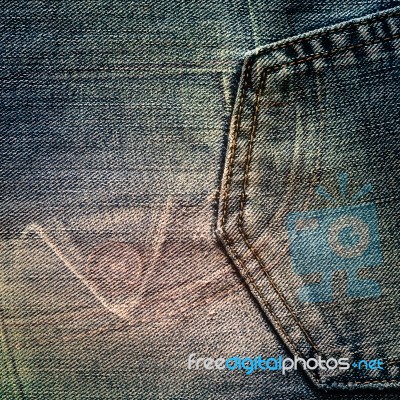 Collage Jeans Texture Background Stock Photo