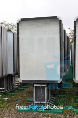 Collection Of Advertising Boards Stock Photo