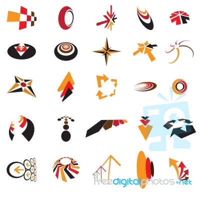 Collection Of Colorful icon set Stock Image