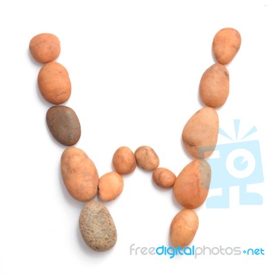 Collection Of Letters Of Ocean Stones Close-up Isolated On White Background Stock Photo Collection Of Letters Of Ocean Stones Close-up Isolated On White Background Stock Photo