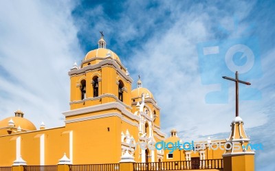 Colonial Church In Trujillo, A Wonderful City With Colorful Colo… Stock Photo