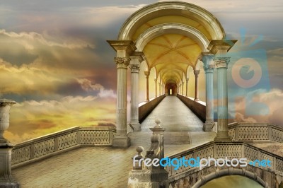 Colonnade With Arcades To Heaven Stock Image Colonnade With Arcades To Heaven Stock Image