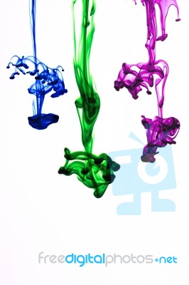 Color Inks In Water Stock Photo Color Inks In Water Stock Photo