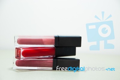 Color Matte Lips Stock Photo