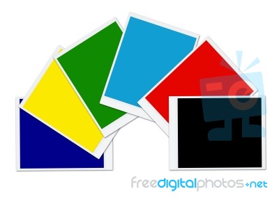 Colored Blank Photo Frames Stock Image