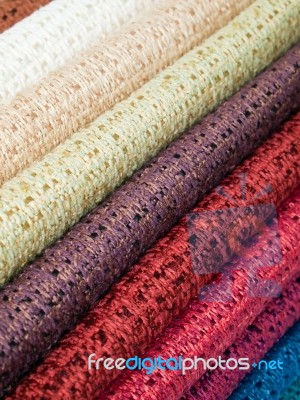 Colored Cotton Lining Layer Stock Photo