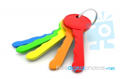 Colored Keys Stock Image