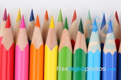 Colored Pencils Stock Photo