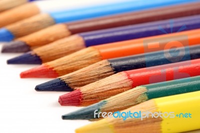 Colored Pencils Stock Photo