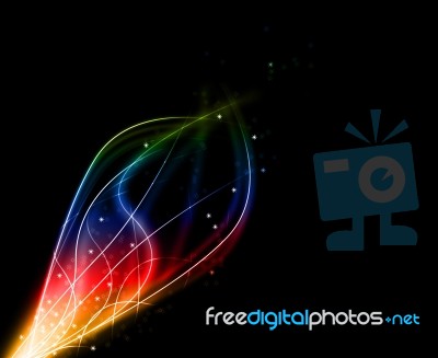 Colorful Abstract Shining Flares Stock Image
