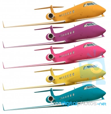 Colorful Airplanes Stock Image