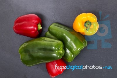 Colorful Bell Peppers Stock Photo