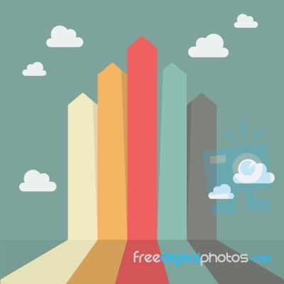 Colorful Chart Infographic Stock Image