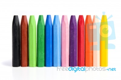 Colorful Crayons Stock Photo
