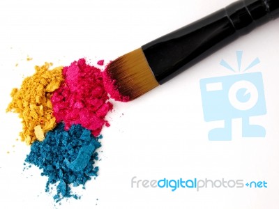Colorful Crushed Eyeshadows Stock Photo