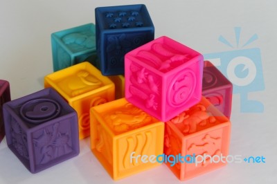 Colorful Cubes Game	 Stock Photo