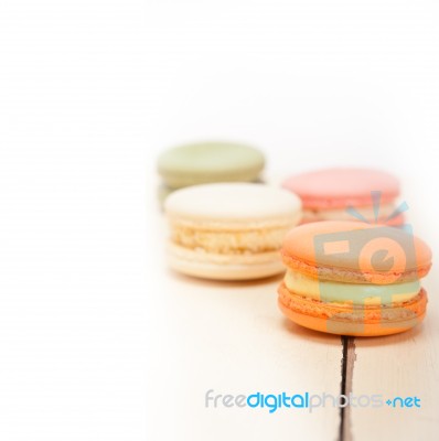 Colorful French Macaroons Stock Photo