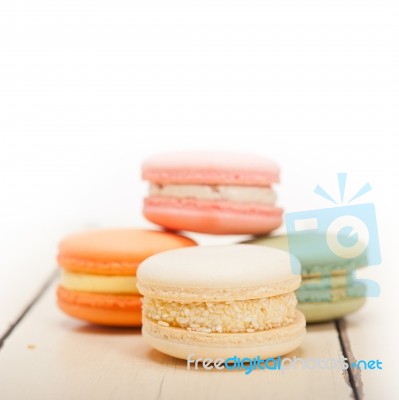 Colorful French Macaroons Stock Photo