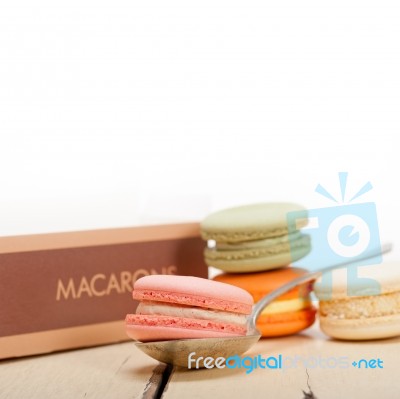 Colorful French Macaroons Stock Photo