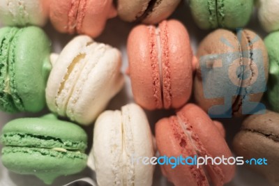 Colorful Holiday Macaroons Stock Photo