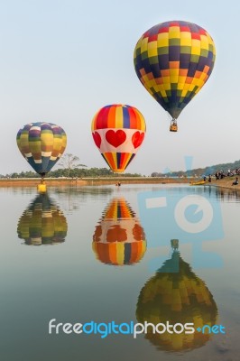 Colorful Hot Air Balloons Stock Photo