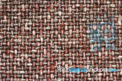 Colorful Knitted Garments And Blankets, Comb Loom, Yarns Stock Photo