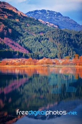 Colorful Landscape Scenery Of Hill Slope And Mountain Stock Photo