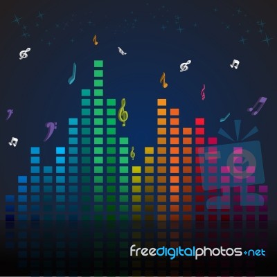 Colorful Music Card Stock Image