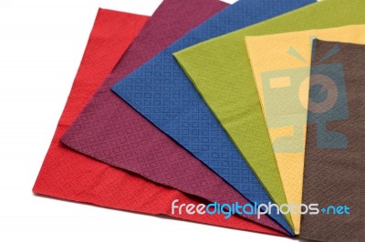 Colorful Napkin Paper Stock Photo