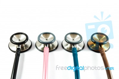 Colorful Stethoscopes Stock Photo