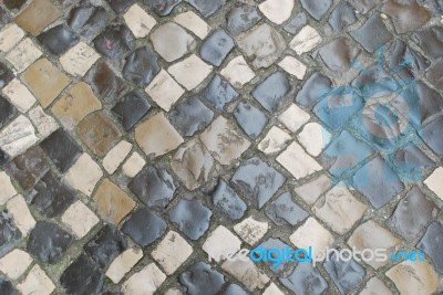 Colorful Stones Pavement Also Know As "cal硤a" Stock Photo