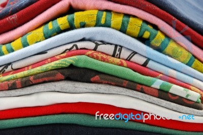 Colorful T-shirts Stock Photo