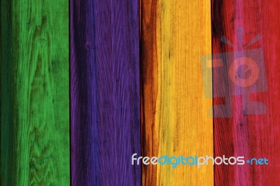 Colorful Wooden Plank Texture Stock Photo