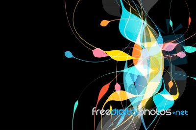 Colors Shaped Concept On A Black Stock Image