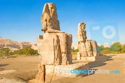 Colossi Of Memnon Stock Photo
