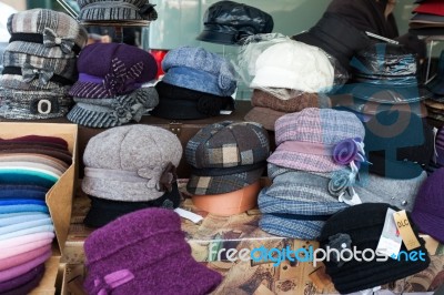 Coloured Ladies Hats Stock Photo