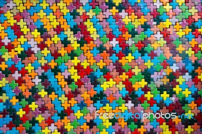 Colourful Pattern. Colourful Seramic Texture, Use As Background Stock Photo