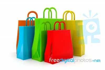 Colourful Shopping Bags Stock Image