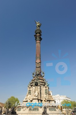 Columbus Column, Barcelona Stock Photo