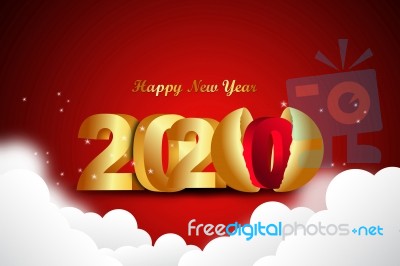 Coming Happy New Year 2020 Concept Stock Image