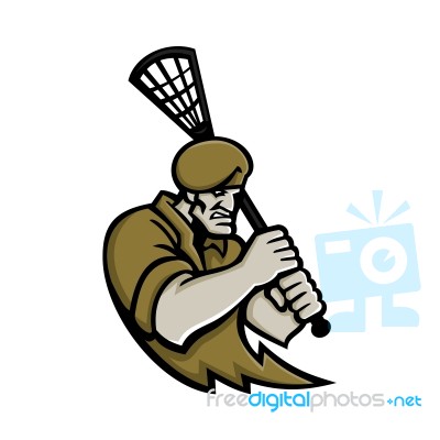 Commando Lacrosse Mascot Stock Image