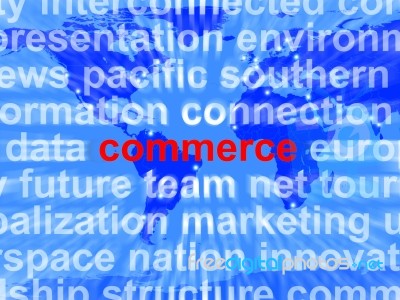 Commerce Word Stock Image
