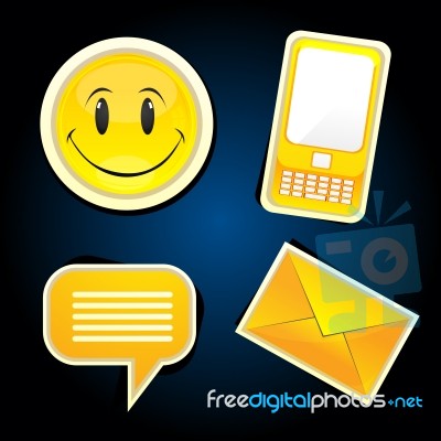 Communication Icons Stock Image