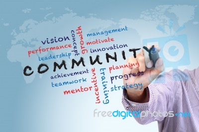 Community Concept On Board Stock Photo