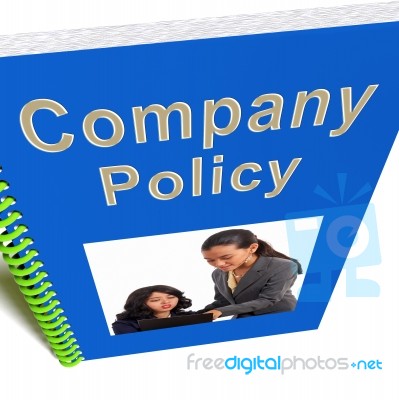 Company Policy Book Stock Image