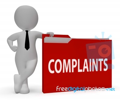 Complaints Folder Shows Frustrated Administration And Criticism Stock Image